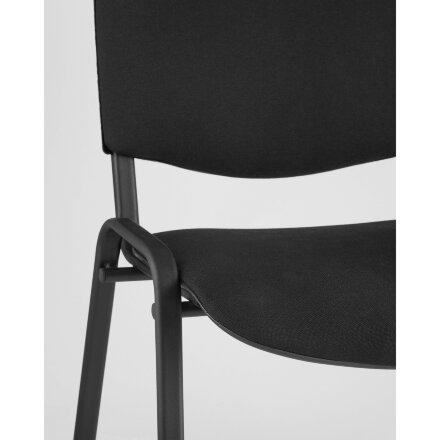 Стул Stool Group Изо ( iso ) черный для посетителей и конференц залов, изгиб под спину, пластиковые опоры 