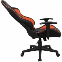 Кресло компьютерное BRABIX &quot;GT Racer GM-100&quot;, две подушки, экокожа, черное/оранжевое, 531925