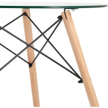 Стол Eames DSW D80 стеклянный