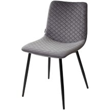 Стул TINTIN BLUVEL-14 GREY / черный каркас М-City