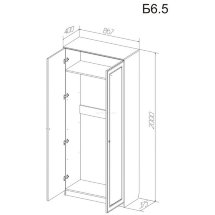 Шкаф для прихожей двустворчатый Б6.5