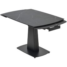 Стол BALDE 120 MATT BLACK MARBLE SOLID CERAMIC / BLACK, ®DISAUR