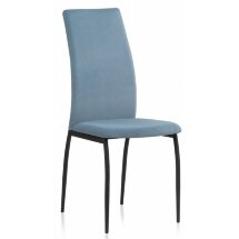 Стул на металлокаркасе Tod light blue / black