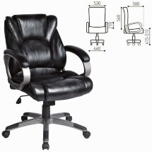 Кресло офисное BRABIX &quot;Eldorado EX-504&quot;, экокожа, черное, 530874