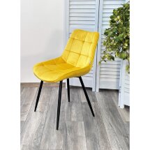 Стул MIAMI G062-20 желтый, велюр / черный каркас М-City
