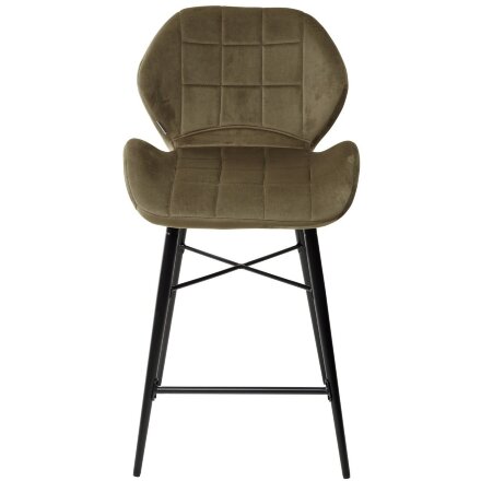 Полубарный стул MARCEL BLUVEL-77 ASH GREEN (H=65cm), велюр М-City 