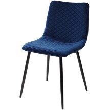 Стул TINTIN BLUVEL-86 NAVY BLUE / черный каркас М-City