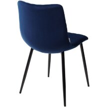 Стул TINTIN BLUVEL-86 NAVY BLUE / черный каркас М-City