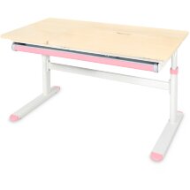 Детский стол Ergokids Bravo Maple/Pink  арт. TH-360 Lite MG/PN  - столешница клён / накладки на ножках розовые  коробок-1 шт.