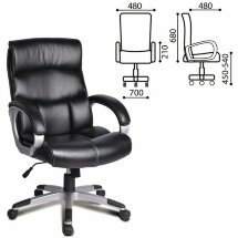 Кресло офисное BRABIX &quot;Impulse EX-505&quot;, экокожа, черное, 530876