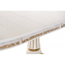 Стол деревянный Герцог молочный / золотая патина