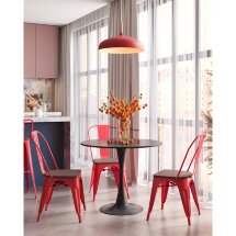 Стул TOLIX WOOD красный глянцевый
