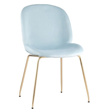 Стул Stool Group Beetle мятный, металлический каркас, бархатная обивка, золотые ножки 