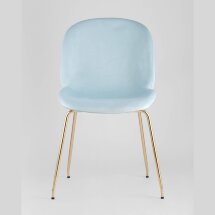 Стул Stool Group Beetle мятный, металлический каркас, бархатная обивка, золотые ножки