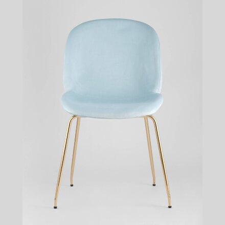 Стул Stool Group Beetle мятный, металлический каркас, бархатная обивка, золотые ножки 