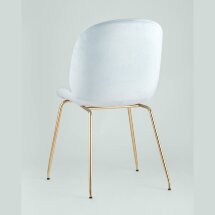 Стул Stool Group Beetle мятный, металлический каркас, бархатная обивка, золотые ножки