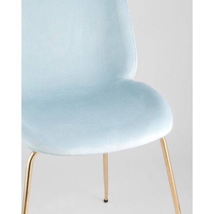 Стул Stool Group Beetle мятный, металлический каркас, бархатная обивка, золотые ножки 