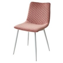 Стул TINTIN BLUVEL-52 PINK / белый каркас М-City