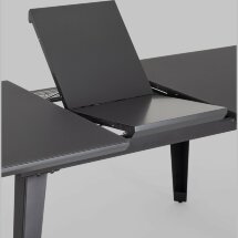 Обеденный стол Stool Group Палермо раскладной 160-200*90 серый со стеклом