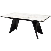 Стол IVAR 180 MARBLES KL-188 Контрастный мрамор, итальянская керамика, ®DISAUR