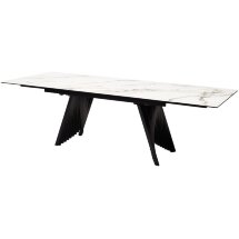 Стол IVAR 180 MARBLES KL-188 Контрастный мрамор, итальянская керамика, ®DISAUR