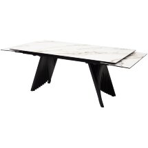Стол IVAR 180 MARBLES KL-188 Контрастный мрамор, итальянская керамика, ®DISAUR