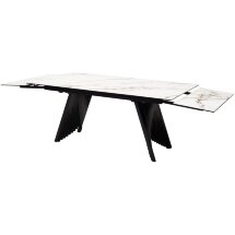 Стол IVAR 180 MARBLES KL-188 Контрастный мрамор, итальянская керамика, ®DISAUR