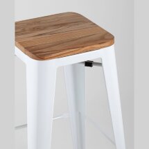 Стул барный TOLIX WOOD белый глянцевый