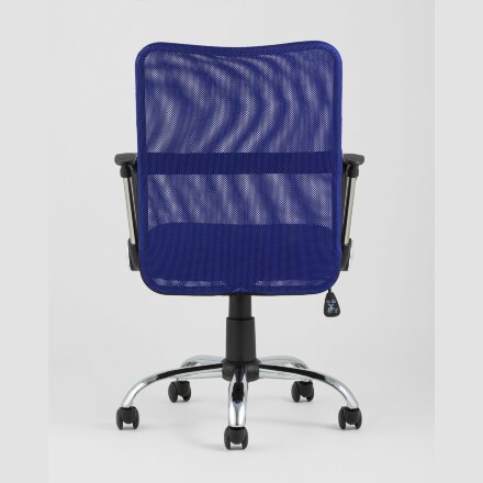 Компьютерное кресло Stool Group TopChairs Junior детское синее в обивке из текстиля и сетки, механизм качания Top Gun 