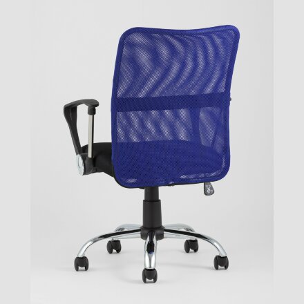 Компьютерное кресло Stool Group TopChairs Junior детское синее в обивке из текстиля и сетки, механизм качания Top Gun 