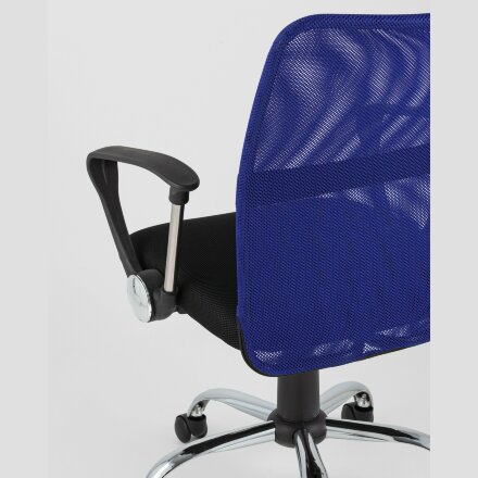 Компьютерное кресло Stool Group TopChairs Junior детское синее в обивке из текстиля и сетки, механизм качания Top Gun 