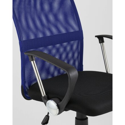Компьютерное кресло Stool Group TopChairs Junior детское синее в обивке из текстиля и сетки, механизм качания Top Gun 