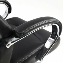Кресло офисное BRABIX PREMIUM &quot;Total HD-006&quot;, НАГРУЗКА до 180 кг, экокожа, хром, черное, 531933