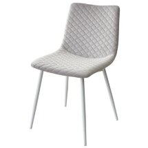 Стул TINTIN BLUVEL-03 LIGHT GREY / белый каркас М-City