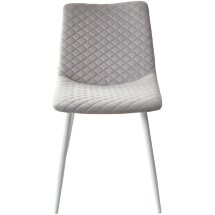 Стул TINTIN BLUVEL-03 LIGHT GREY / белый каркас М-City