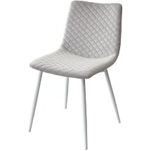 Стул TINTIN BLUVEL-03 LIGHT GREY / белый каркас М-City