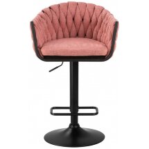Барный стул 9690-LM Leon розовый / черный