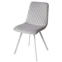 Стул DAIQUIRI BLUVEL-03 LIGHT GREY / белый каркас, велюр М-City
