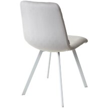 Стул DAIQUIRI BLUVEL-03 LIGHT GREY / белый каркас, велюр М-City