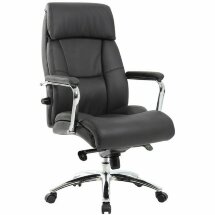 Кресло офисное BRABIX PREMIUM &quot;Phaeton EX-502&quot;, натуральная кожа, хром, черное, 530882