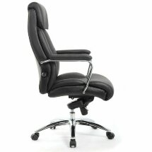 Кресло офисное BRABIX PREMIUM &quot;Phaeton EX-502&quot;, натуральная кожа, хром, черное, 530882