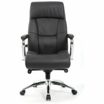 Кресло офисное BRABIX PREMIUM &quot;Phaeton EX-502&quot;, натуральная кожа, хром, черное, 530882