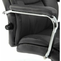 Кресло офисное BRABIX PREMIUM &quot;Phaeton EX-502&quot;, натуральная кожа, хром, черное, 530882