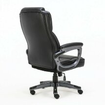 Кресло офисное BRABIX PREMIUM &quot;Favorite EX-577&quot;, пружинный блок, рециклированная кожа, черное, 531934