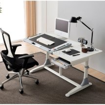 Детская парта Comf-pro King-desk bd368 трансформер белый мат./вставки серые