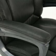 Кресло офисное BRABIX PREMIUM &quot;Favorite EX-577&quot;, пружинный блок, рециклированная кожа, серое, 531935