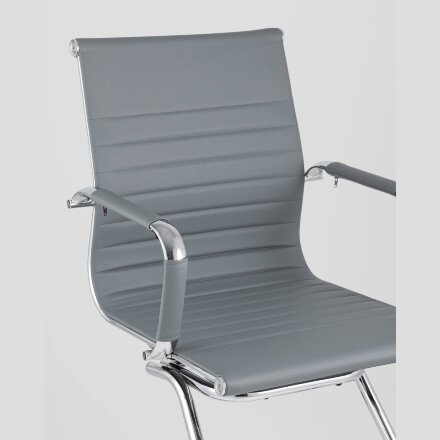 Кресло для посетителей TopChairs Visit серое 