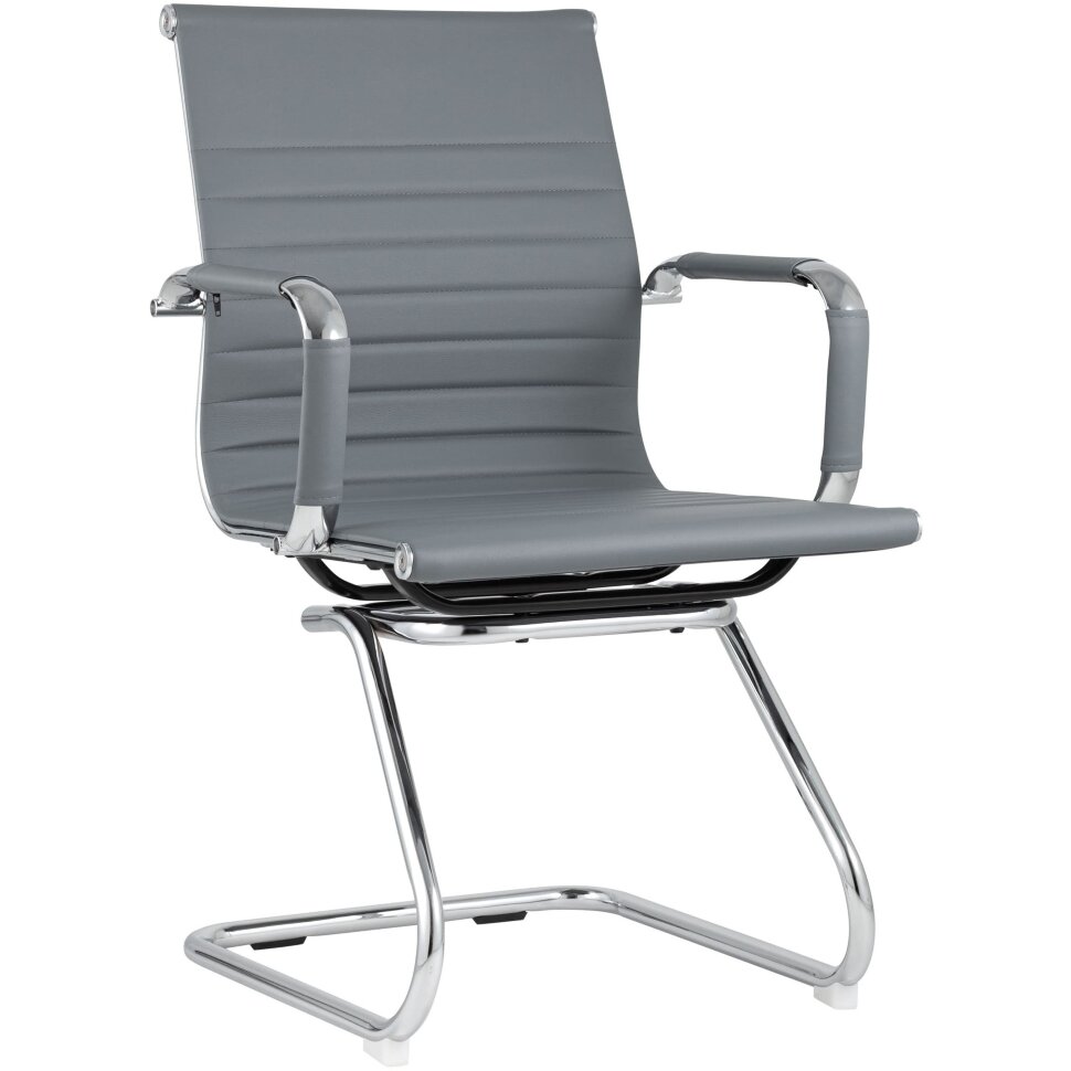 Кресло для посетителей TopChairs Visit серое 