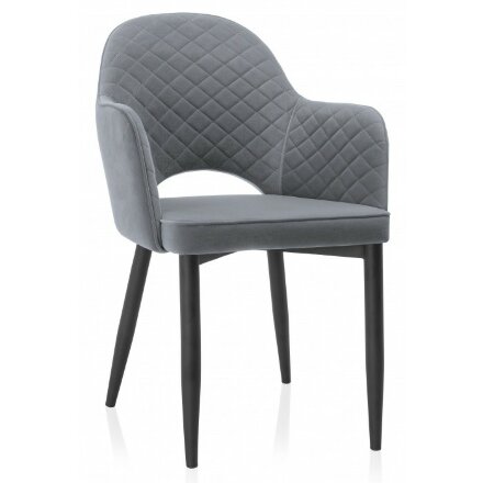 Стул на металлокаркасе Vener black / gray 