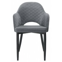 Стул на металлокаркасе Vener black / gray